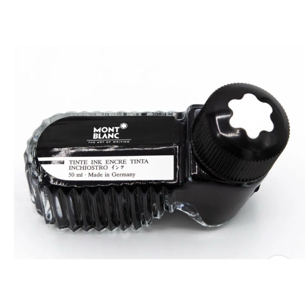 Montblanc Fountain Pen Ink Bottle 50ml in Black Permanent / New